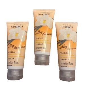 Lot of‎ 3 Avon Senses Vanilla Silky Antibac Hand Gel Sanitizer 2.5 oz New Sealed